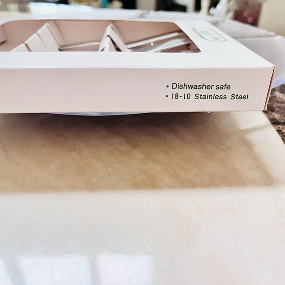 Set /4 GINKGO Ammonite Butter Spreaders Stainless 18/10 Spiral Tip Glossy - Picture 8 of 9